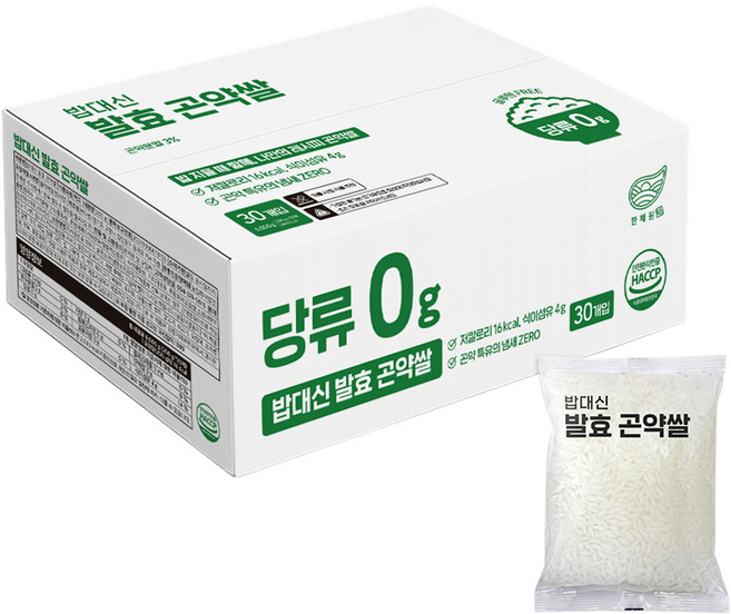 HANCHAEWON 代替正餐 低卡路里發酵濕式蒟蒻米, 30個, 200g