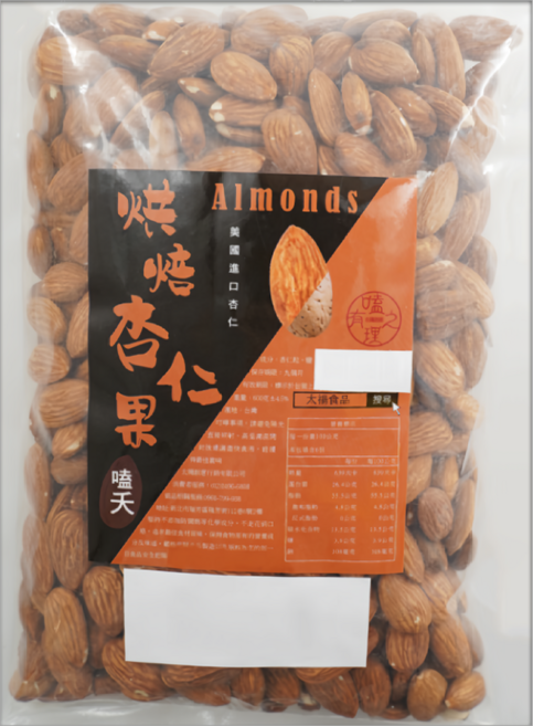 SUNFOOD 太禓食品 烘焙杏仁果, 600g, 1包