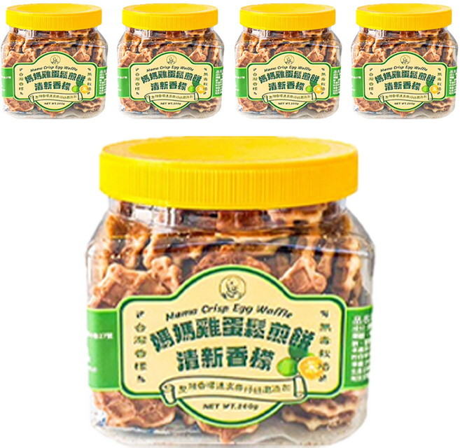 恩澤食品 媽媽雞蛋鬆煎餅 清新香檬, 260g, 5罐