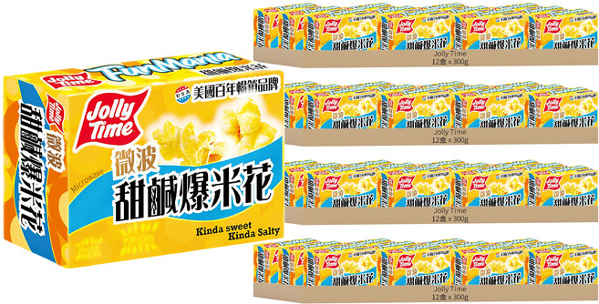 Jolly Time 甜鹹口味爆米花 FunMania, 300g, 48盒