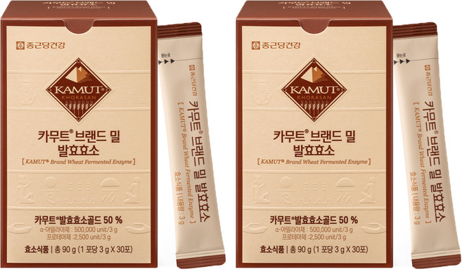 Chong Kun Dang 鍾根堂 卡姆特品牌小麥發酵酵素 30入, 90g, 2個