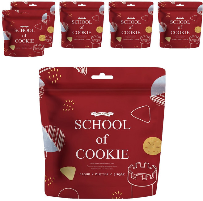 School of Cookie 台灣優格餅乾學院 天然奶油 蔓越莓奶酥餅乾, 130g, 6包