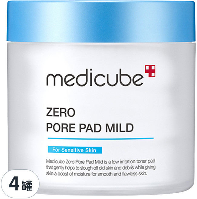 medicube 潔柔毛孔爽膚棉 溫和版, 70片, 4罐