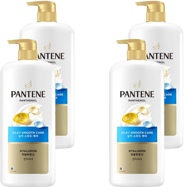 PANTENE 潘婷 絲滑柔順護髮素, 4個, 1.2L