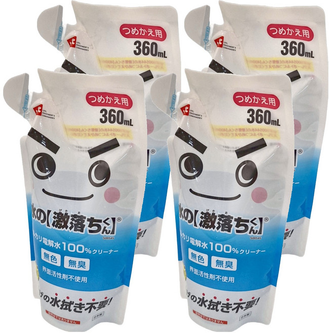 日本 LEC 激落君電解水清潔劑 補充包, 360ml, 4包