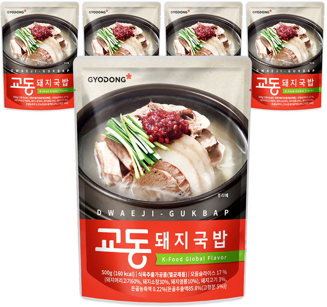 GYODONG 校洞食品 豬肉湯即食調理包, 500g, 5包