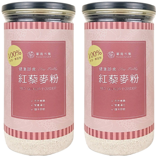 Green Market 菓青市集 純紅藜麥粉, 350g, 2罐