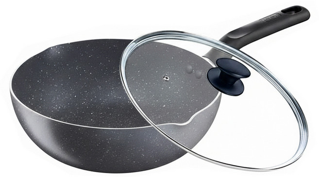Tefal 特福 礦石灰系列 不沾深平鍋 + 玻璃蓋, 28cm, 1個