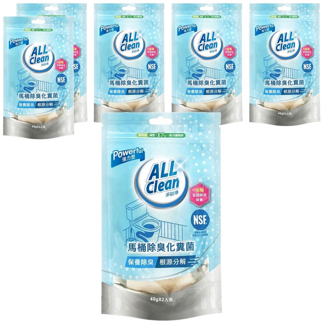 do it 多益得 ALL Clean 馬桶除臭化糞菌 2個, 6袋, 80g