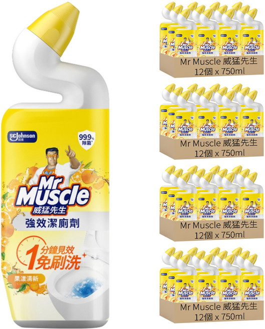 Mr Muscle 威猛先生 強效潔廁劑, 48個, 750ml