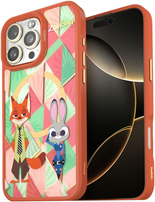 belkin 貝爾金 iPhone 16 Pro 磁吸抗菌保護殼 迪士尼系列 動物方城市 MSA023qcOG-DY