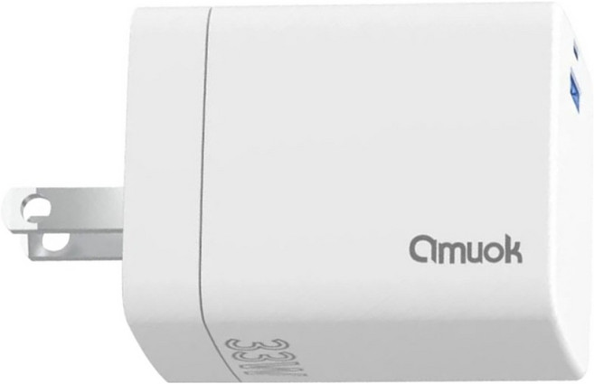 amuok 艾默克 33W 迷你 充電器 急速 GaN 白色 AK0133W