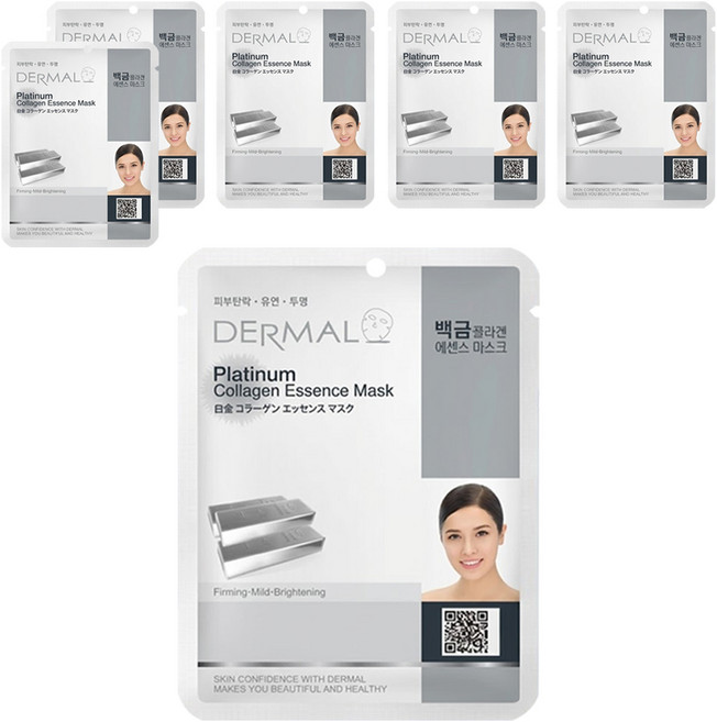 DERMAL 德瑪 白金保濕鎖水面膜, 1片, 6包