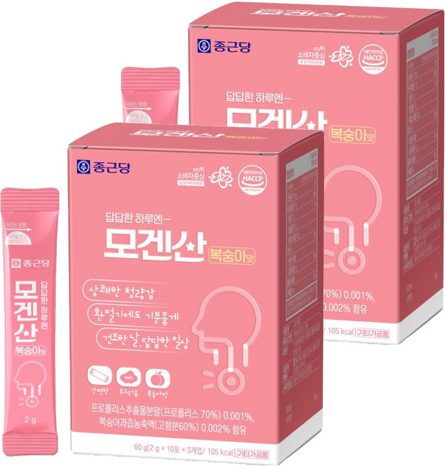 Chong Kun Dang 鍾根堂 Pharm Mogensan 水蜜桃口味, 30冊, 2個