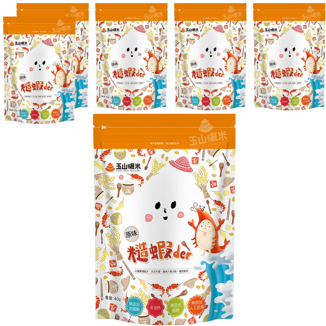 玉山碾米 糙蝦der, 40g, 6包