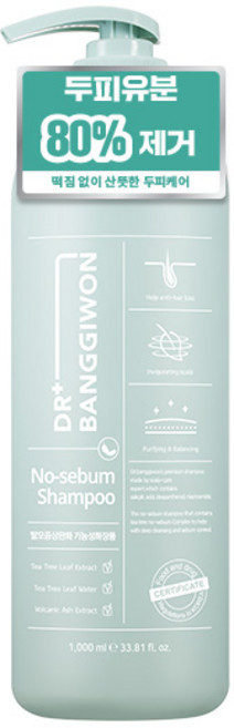 DR BANGGIWON 緩解掉髮症狀 控油洗髮精, 1個, 1L