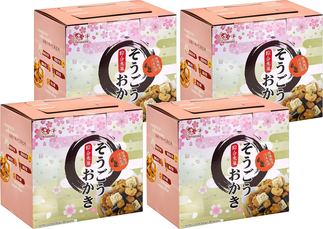 TRYGOODZ 翠菓子 綜合米果禮盒 30包, 600g, 4盒