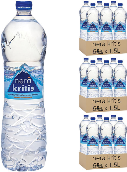 nera kritis 克里特島 天然山泉水, 1.5L, 18瓶