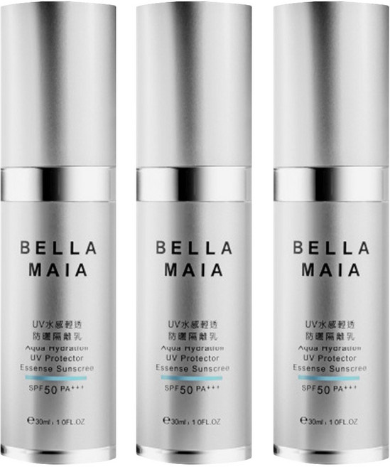 BELLA MAIA 蓓拉瑪雅 UV水感輕透防曬隔離乳, 30ml, 3瓶