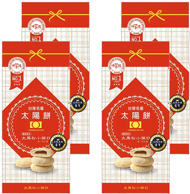 SALICO FOODS 大黑松小倆口 太陽餅4入禮盒, 4個, 160g