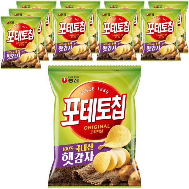 NONGSHIM 農心 Potato Chips 洋芋片 原味, 60g, 10個