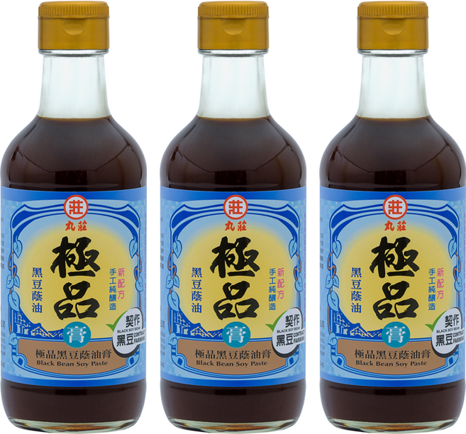 丸莊醬油 極品黑豆蔭油膏, 350g, 3瓶