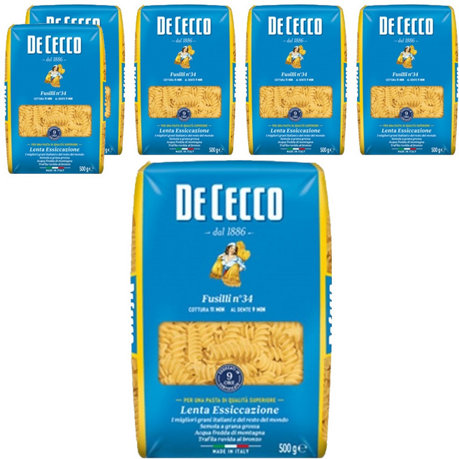 DE CECCO 得科 義大利螺旋麵, 500g, 6包
