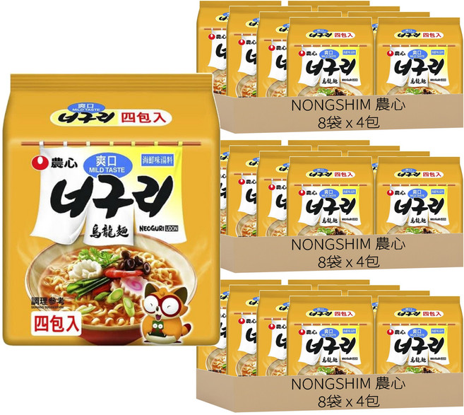 NONGSHIM 農心 爽口海鮮味烏龍麵, 480g, 24袋