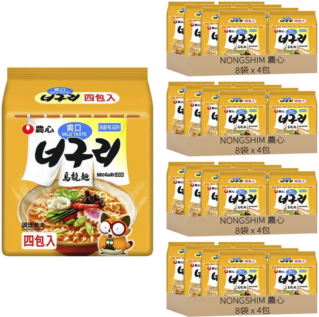 NONGSHIM 農心 爽口海鮮味烏龍麵, 480g, 32袋