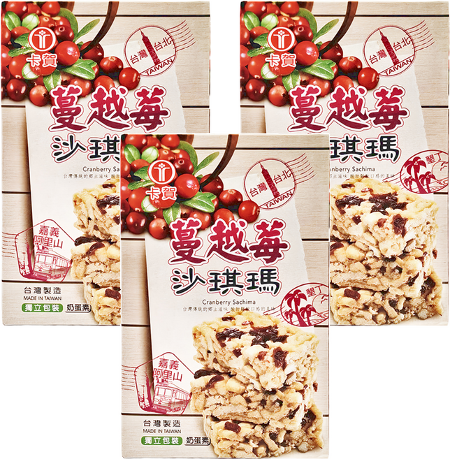 卡賀 蔓越莓沙琪瑪, 150g, 3盒