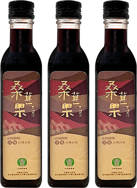 山海經脈 桑葚果醬汁, 350g, 350ml, 3瓶