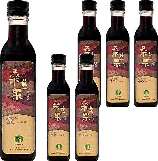 山海經脈 桑葚果醬汁, 350g, 350ml, 6瓶