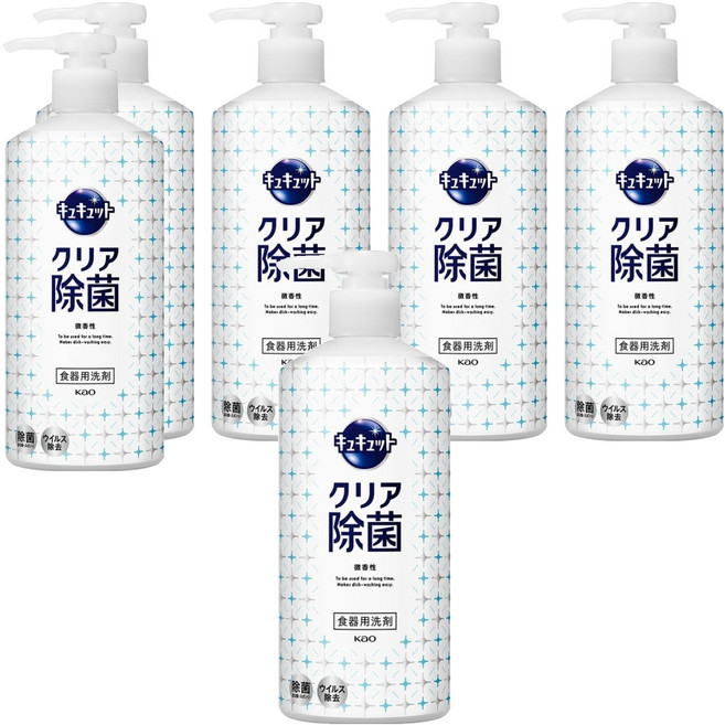 Kao 花王 Cucute 珂珂透 高效濃縮洗精 除菌, 480ml, 6瓶