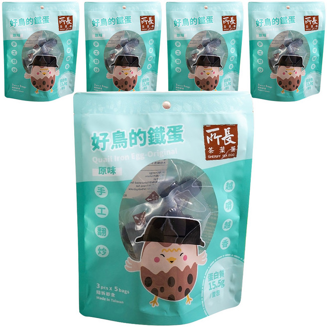 所長茶葉蛋 原味好鳥的鐵蛋 5包入, 75g, 5袋
