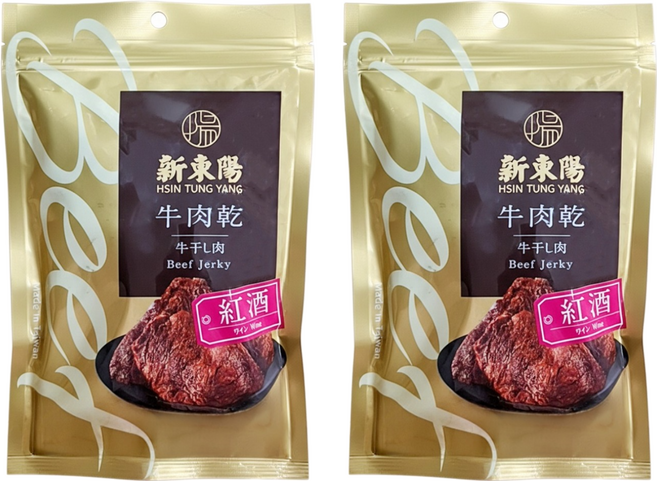 新東陽 紅酒牛肉乾, 2包, 200g