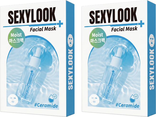 SEXYLOOK 西西露 韓國玻尿酸保濕鎖水面膜 27ml, 5入, 2組