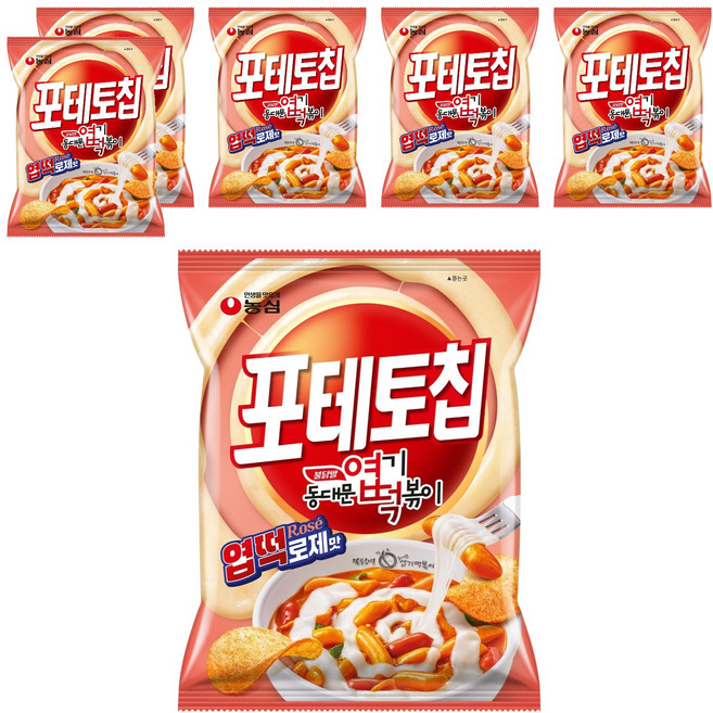 NONGSHIM 農心 Potato Chips 辣炒年糕奶油白醬口味, 6個, 55g