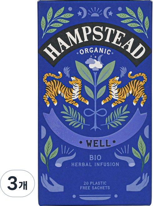HAMPSTEAD Well草本茶包, 1.25g, 20包, 3盒