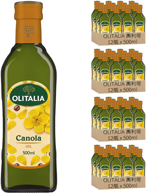 OLITALIA 奧利塔 頂級芥花油, 48瓶, 500ml
