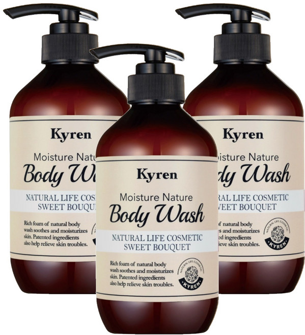 Kyren 保濕身體乳 Sweet Bouquet, 500ml, 3瓶