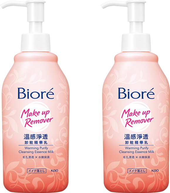 Biore 蜜妮 台灣公司貨 溫感淨透卸粧精華乳, 200ml, 2瓶