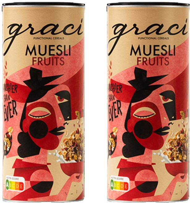 Graci Muesli穀物麥片 水果風味, 500g, 2罐