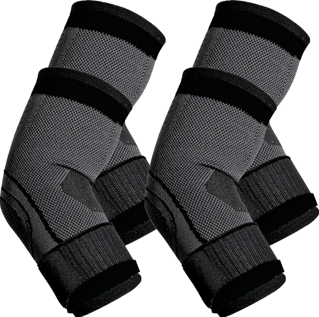 AOLIKES 奧力克斯 纏繞加壓彈力護肘, 黑色, 4個
