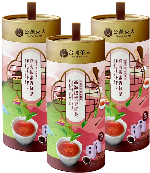 台灣茶人 100% 好茶 高海拔蜜香紅茶, 50g, 2包, 3罐