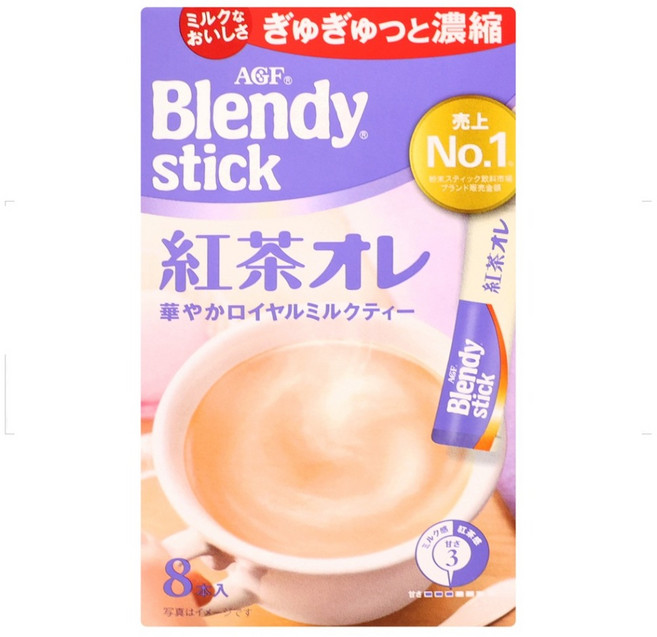 AGF Blendy 紅茶歐蕾, 9g, 8條, 1盒