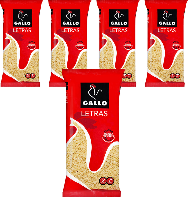 西班牙 GALLO 公雞牌 字母造型麵LETRAS, 250g, 5包
