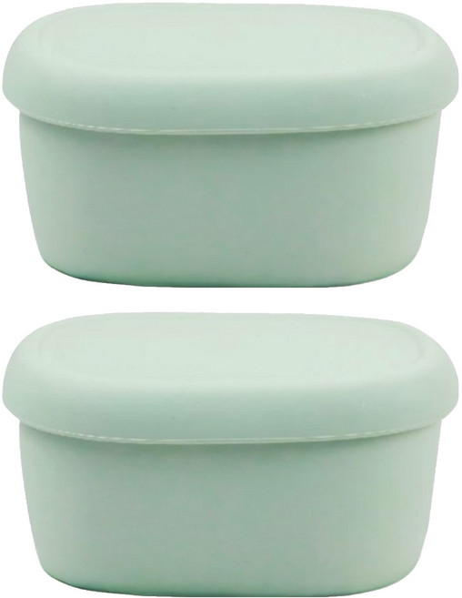 SiliPot 鉑金矽膠 冰溫嚐鮮盒 S, 180ml, 薄荷綠, 2個