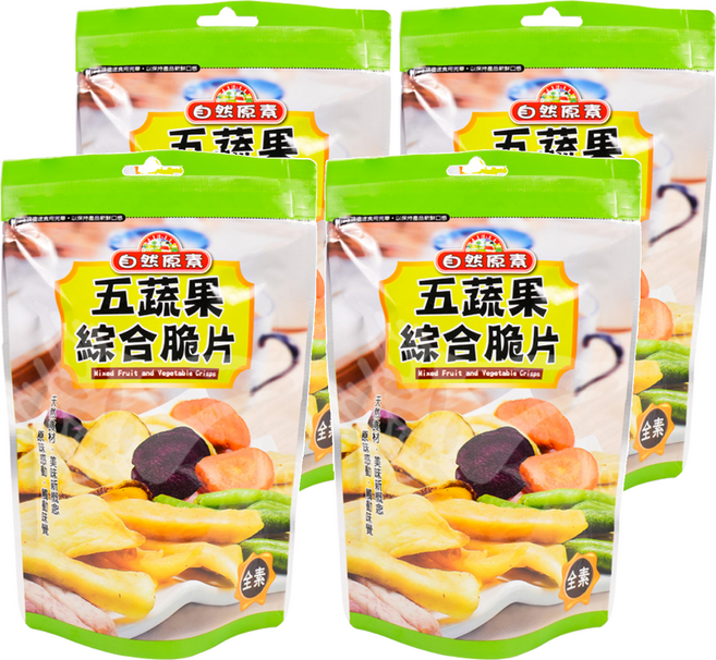 自然原素 五蔬果綜合脆片, 80g, 4包