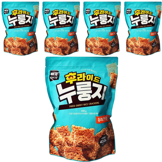 TigakTaegak 炒鍋巴餅乾 吉拿棒風味, 200g, 5包
