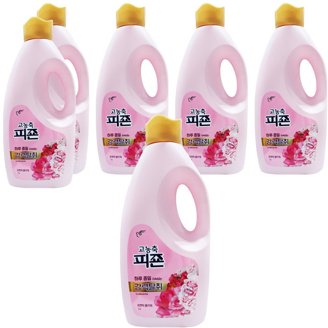 碧珍 強效除臭高濃縮衣物柔軟精 粉紅玫瑰, 2L, 6瓶